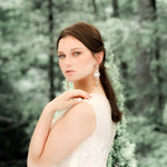 Antique gold crystal statement wedding earrings - JUSTINE - Treasures by Agnes