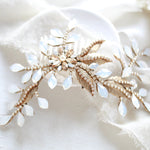 Antique gold Floral Bridal hair accessory - COURTNEY - Treasures by Agnes
