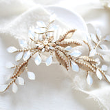 Antique gold Floral Bridal hair accessory - COURTNEY - Treasures by Agnes