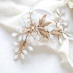 Antique gold Floral Bridal hair accessory - COURTNEY - Treasures by Agnes