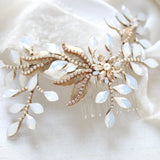 Antique gold Floral Bridal hair accessory - COURTNEY - Treasures by Agnes