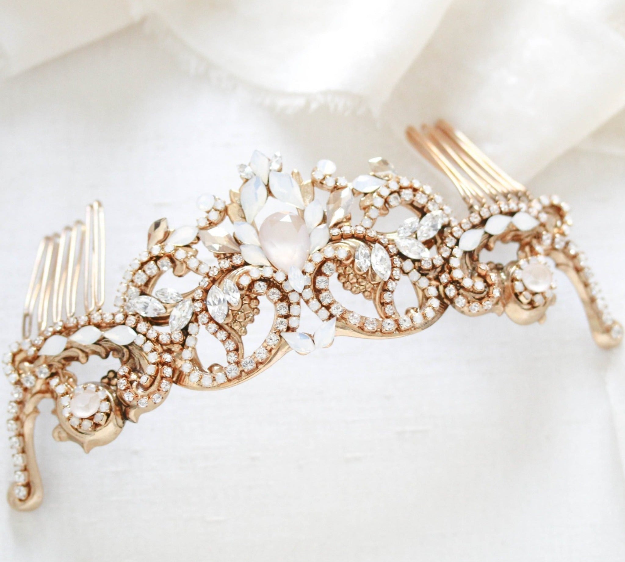 Antique gold vintage inspired Bridal hair piece - SELENA - Treasures by Agnes