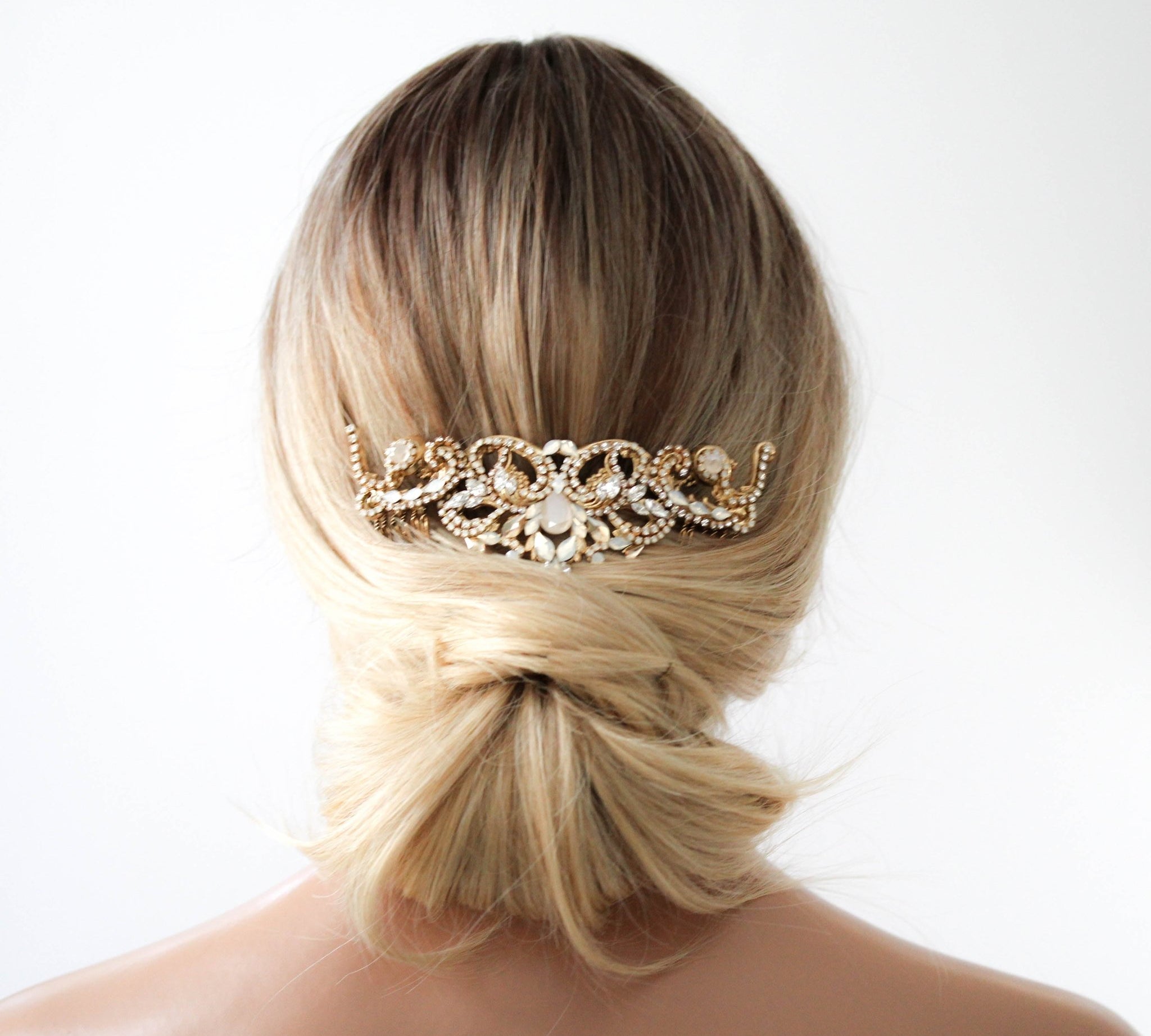 Antique gold vintage inspired Bridal hair piece - SELENA - Treasures by Agnes