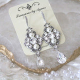 Antique gold Vintage style Chandelier earrings - ASHLYN - Treasures by Agnes