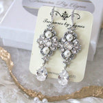 Antique gold Vintage style Chandelier earrings - ASHLYN - Treasures by Agnes