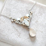 Antique gold Crystal Bridal necklace for Wedding - SARAH
