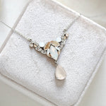 Antique gold Crystal Bridal necklace for Wedding - SARAH