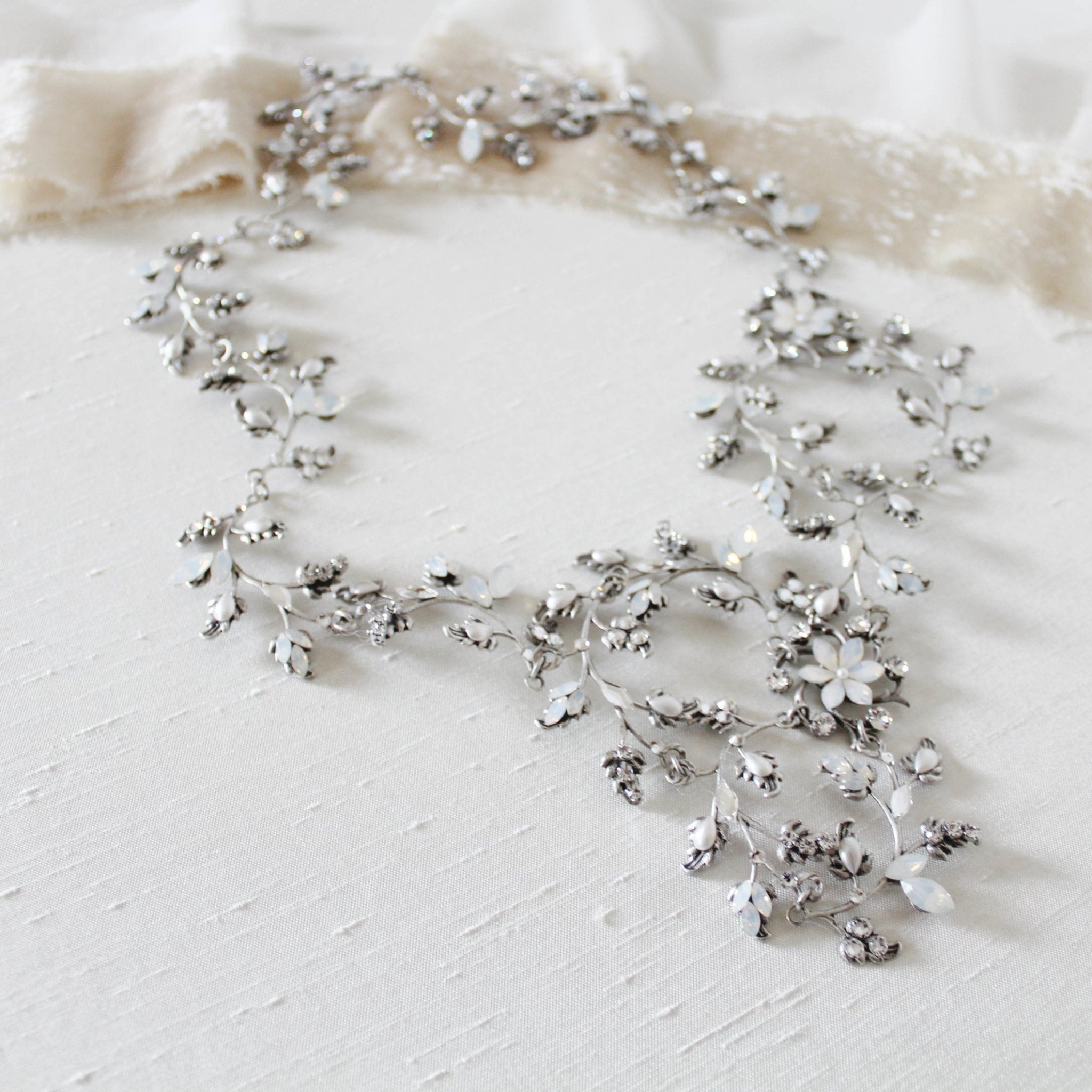 Antique silver Vintage style Boho Wedding headpiece - ABIGAIL - Treasures by Agnes