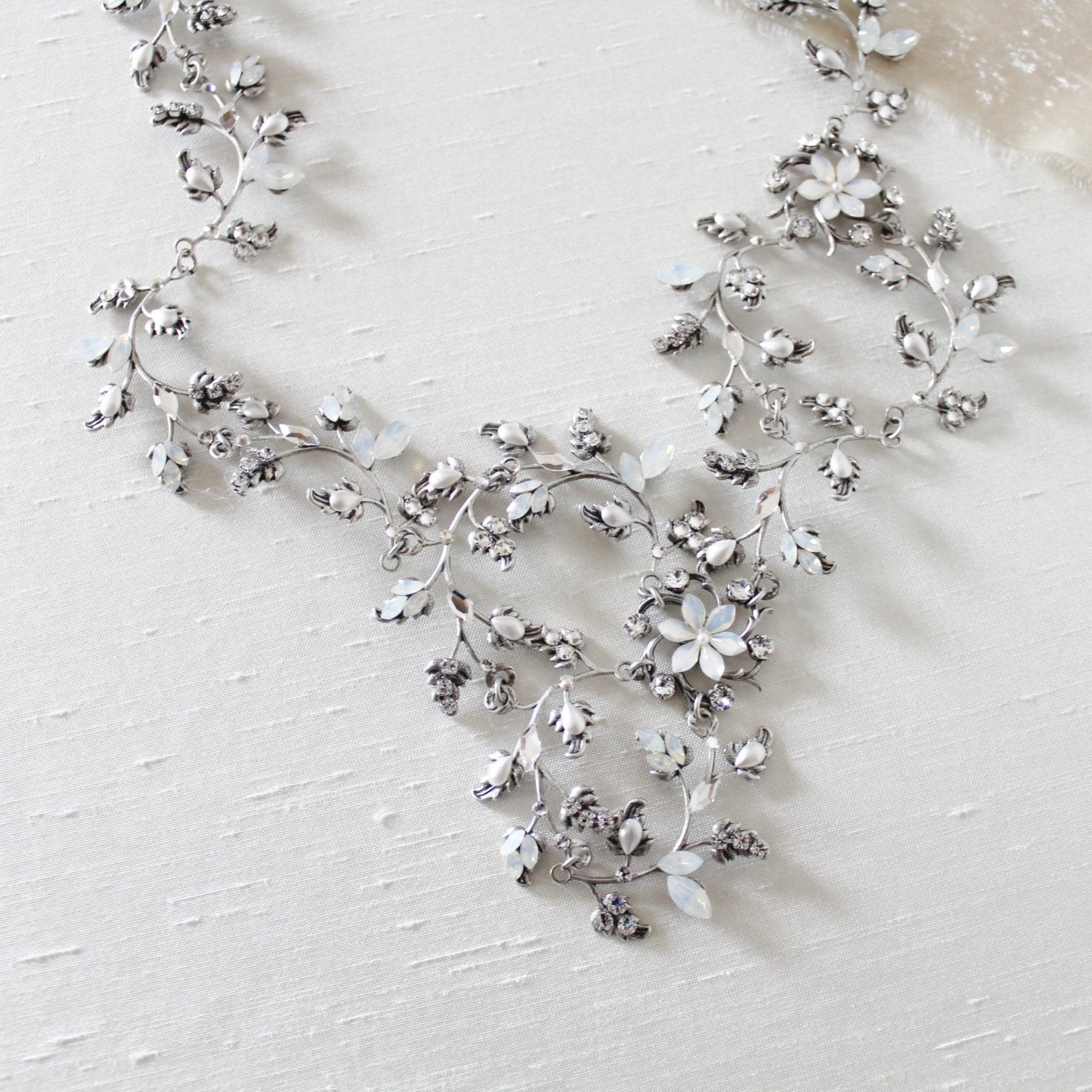 Antique silver Vintage style Boho Wedding headpiece - ABIGAIL - Treasures by Agnes