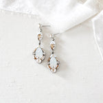 Antique silver vintage style crystal Bridal earrings - SKYLAR - Treasures by Agnes