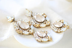 Austrian crystal Statement Bridal earrings - GIANNA - Treasures by Agnes