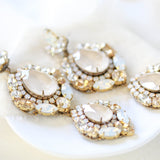 Austrian crystal Statement Bridal earrings - GIANNA - Treasures by Agnes