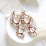 Austrian crystal Statement Bridal earrings - GIANNA - Treasures by Agnes