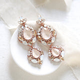 Austrian crystal Statement Bridal earrings - GIANNA - Treasures by Agnes