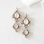 Austrian crystal Statement Bridal earrings - GIANNA - Treasures by Agnes