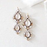 Austrian crystal Statement Bridal earrings - GIANNA - Treasures by Agnes