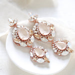 Austrian crystal Statement Bridal earrings - GIANNA - Treasures by Agnes