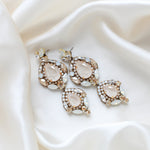 Austrian crystal Statement Bridal earrings - GIANNA - Treasures by Agnes