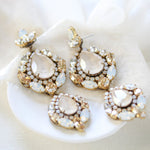Austrian crystal Statement Bridal earrings - GIANNA - Treasures by Agnes