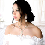 Austrian crystal Statement Bridal earrings - GIANNA - Treasures by Agnes