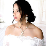 Austrian crystal Statement Bridal earrings - GIANNA - Treasures by Agnes