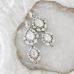 Austrian crystal Statement Bridal earrings - GIANNA - Treasures by Agnes