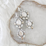 Austrian crystal Statement Bridal earrings - GIANNA - Treasures by Agnes