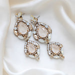 Austrian crystal Statement Bridal earrings - GIANNA - Treasures by Agnes