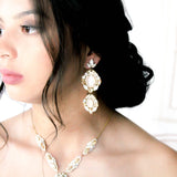 Austrian crystal Statement Bridal earrings - GIANNA - Treasures by Agnes