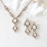 Austrian crystal Statement Bridal earrings - GIANNA - Treasures by Agnes