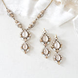 Austrian crystal Statement Bridal earrings - GIANNA - Treasures by Agnes