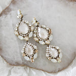 Austrian crystal Statement Bridal earrings - GIANNA - Treasures by Agnes