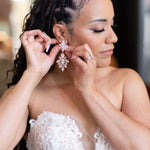 Austrian Crystal Statement Wedding earrings - JESSICA - Treasures by Agnes