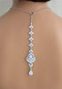Bridal Backdrop necklace Crystal Wedding jewelry - EMMA - Treasures by Agnes