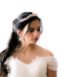 Bridal tiara with crystals and pearls - ADRIANA - Treasures by Agnes