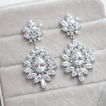 Chandelier style crystal drop CZ statement earring - DAISY - Treasures by Agnes