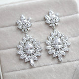 Chandelier style crystal drop CZ statement earring - DAISY - Treasures by Agnes