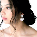 Chandelier style crystal drop CZ statement earring - DAISY - Treasures by Agnes