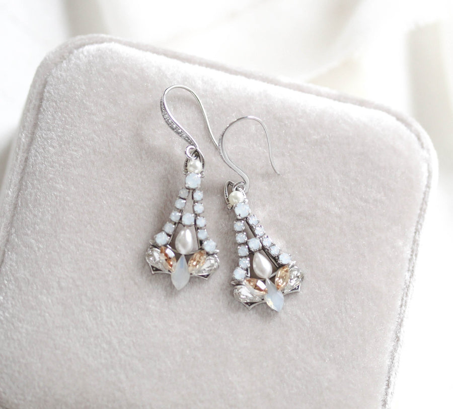 Chelsea Dainty drop earrings for bride - Treasures by Agnes