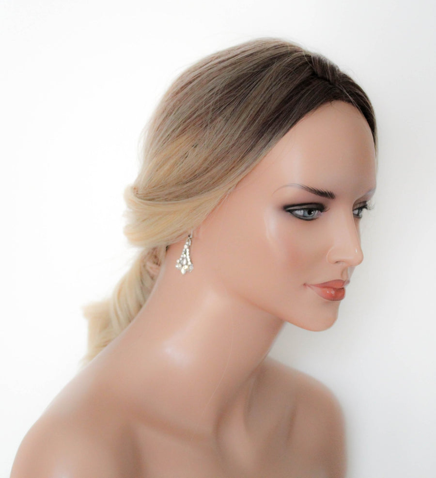 Chelsea Dainty drop earrings for bride - Treasures by Agnes