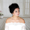 CLARA White opal Crystal stud Bridal earrings - Treasures by Agnes