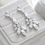 White opal chandelier Bridal earrings - Colette