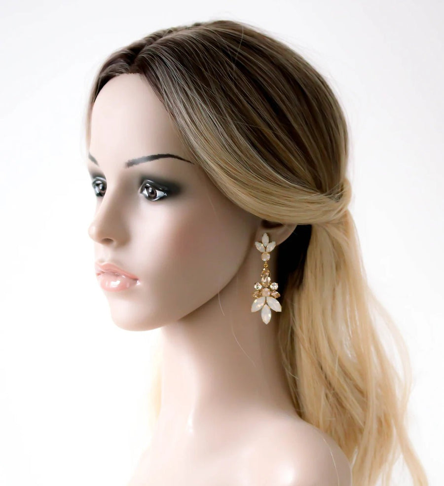Colette White opal Bridal earrings - Treasures by Agnes