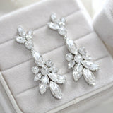 White opal chandelier Bridal earrings - Colette