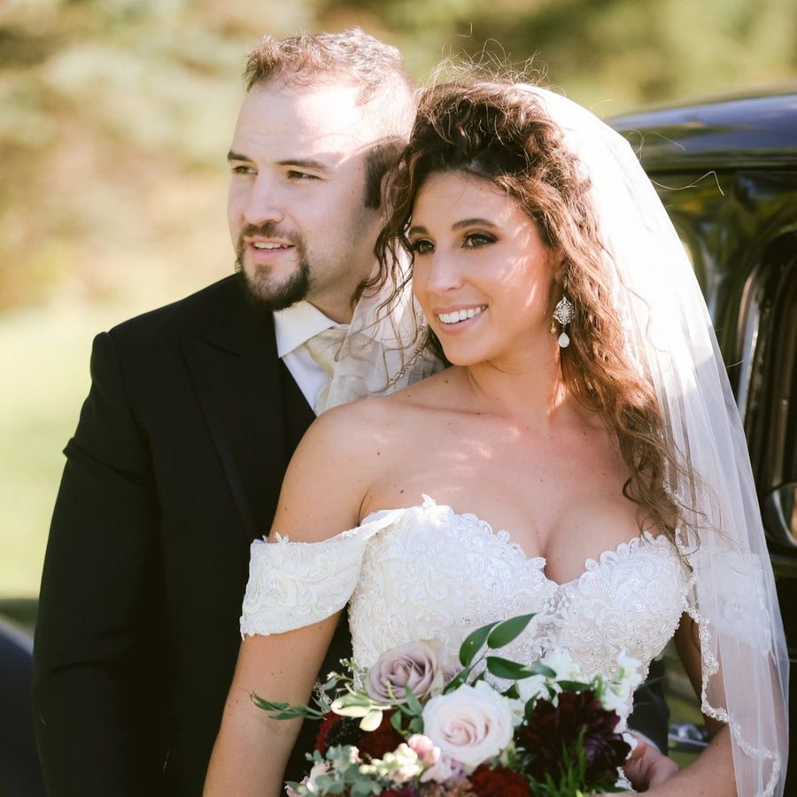 Crystal bridal chandelier earrings - MADISON - Treasures by Agnes