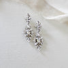 Crystal Bridal earrings with freshwater pearls - MELINDA - Treasures by Agnes