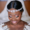 Crystal bridal forehead band headpiece - HARPER - Treasures by Agnes