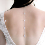 Crystal drop Cubic zirconia bridal backdrop necklace - HEIDI - Treasures by Agnes