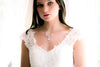 Crystal drop Cubic zirconia bridal backdrop necklace - HEIDI - Treasures by Agnes