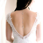 Crystal drop Cubic zirconia bridal backdrop necklace - HEIDI - Treasures by Agnes